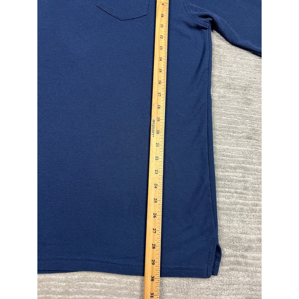 Chesterfield Polo Shirt Men 2XL Navy Blue Short Sleeve Pocket Pique Casual Solid - Picture 4 of 9
